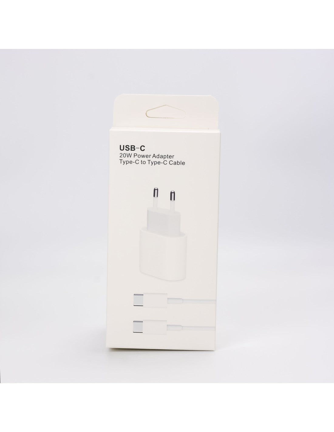 Paket: 20W Strömadapter + 1 meter USB-C till USB-C-kabel