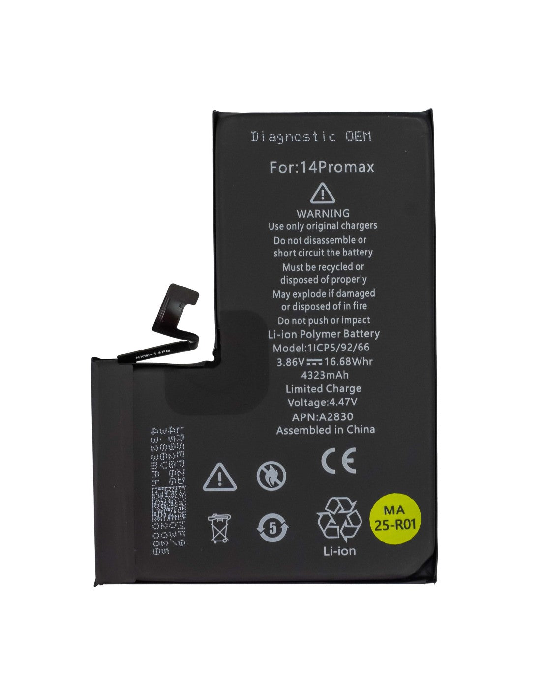 iPhone 14 Pro Max - Diagnostiskt OEM Batteri
