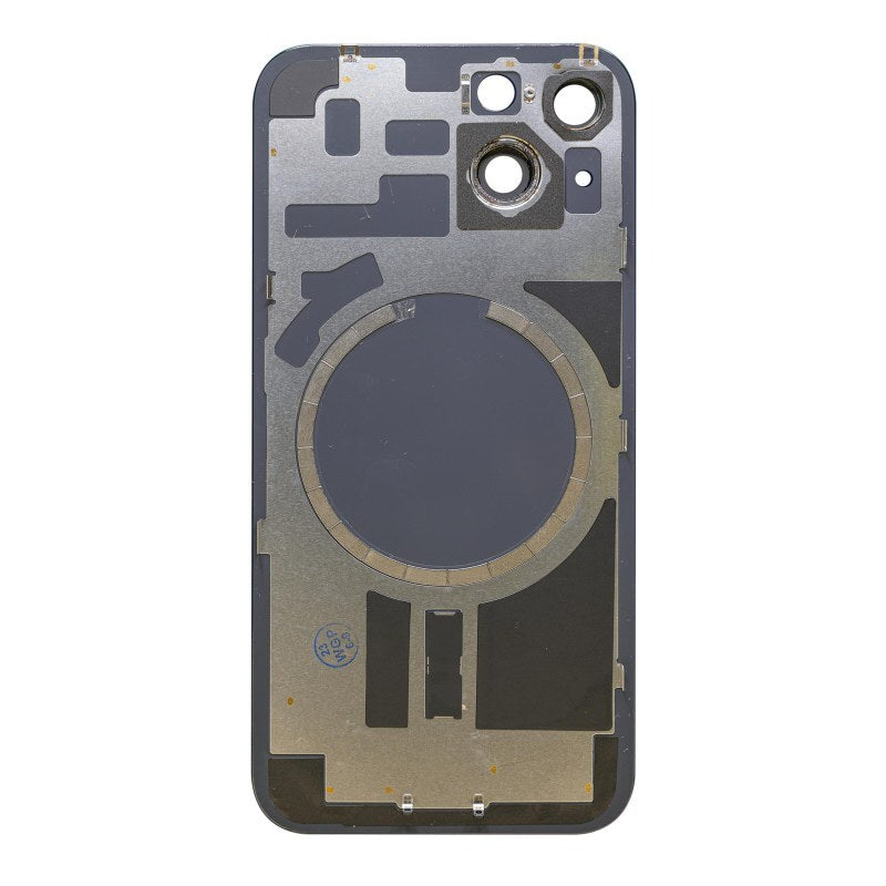 OEM iPhone 15 Battery Back Cover with Camera Lens Cover + MagSafe Magnet (Blue)
