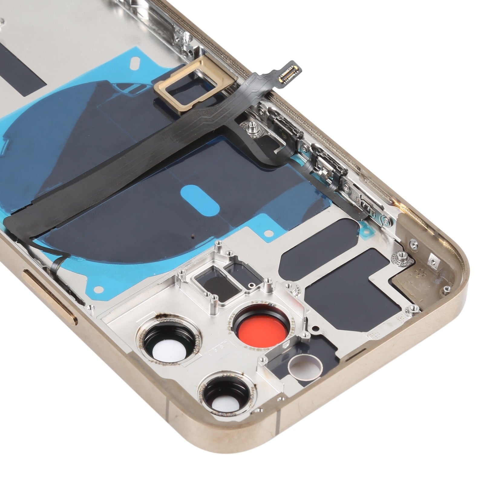 OEM Battery Back Cover (with Side Keys & Card Tray & Power + Volume Flex Cable) for iPhone 14 Pro Max