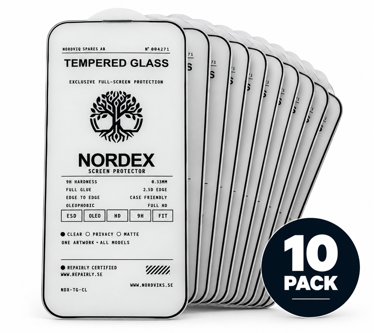 iPhone 18 Pro Max Standard tempered glass screen protector 10-pack
